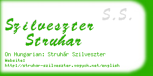 szilveszter struhar business card